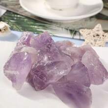 1/4/7pcs Asymmetrical Natural Light Purple Quartz Crystal, Natural Quartz For Healing, Meditation, Positive Energy, Wealth Attraction, Crystal Gifts, Furniture Decor, Desktop Decor, Aquarium Decoration
