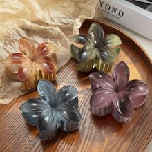 3pcs/6pcs New Colorful Plumeria Hair Clips, Retro Floral Side Grab, Half Grab, Ponytail Claw Hair Accessories For Women Hair Jaw Clip Hair Clamps Hair Clutch Hair Catcher Clip