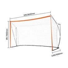 Portable Soccer Goal, 12x6 Ft Adults Backyard Soccer Net, Large Practice Soccer Net, Steel Fiberglass Structure Training Goal Set, All-Weather Outdoor Soccer Goals With Carry Bag, Orange - 橘色 - 查看 9