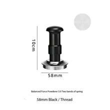 Coffee Tamper With Scale Adjustable And Press Style Tamping Force Espresso Tamper, Balanced Coffee Press Tamper/Heavy Duty 304 Stainless Steel Tamper, 51/53/58mm Coffee Tamping Tool, 3-Leaf Pattern Coffee Distributor School Supplies Back To School