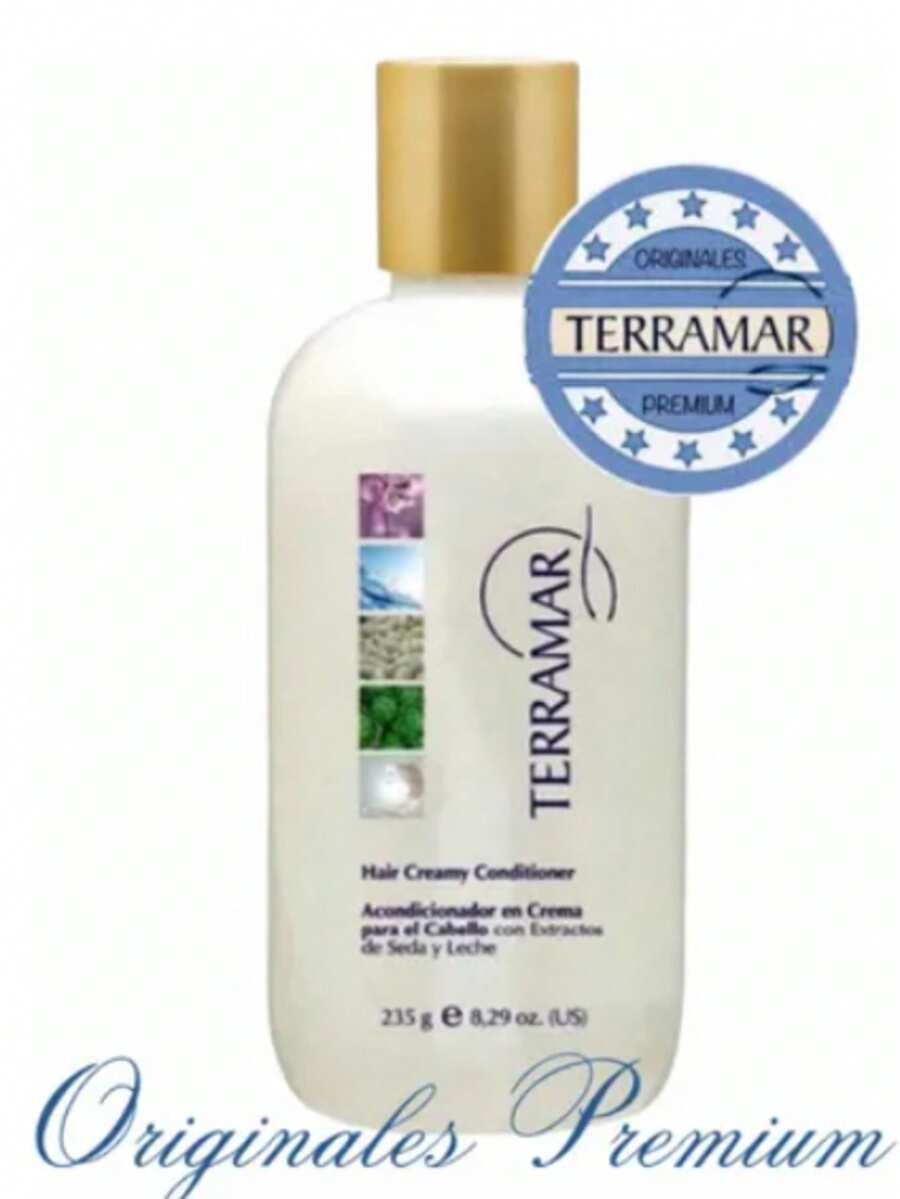 Silk Bath Hair Conditioner - Blue and White - View 1