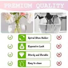 2 pièces Supports floraux en spirale en plastique transparent, accessoires d'art floral robustes pour décorations de centres de table lors de fêtes et mariages