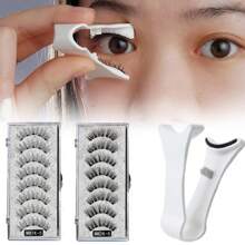 3D Natural Magnetic Eyelashes, With 5 Magnetic Eyelashes, Shipping Box, Handmade Eyelashes, Fake Gift, Reusable Holder, Drop Magne T6N2