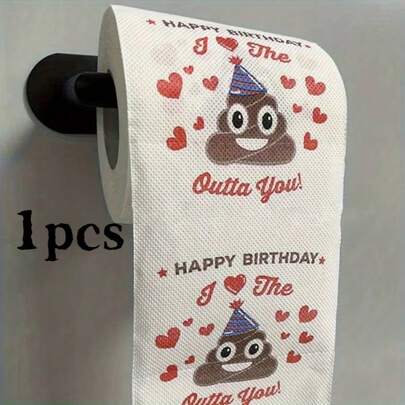 1pc, 50th Birthday Toilet Paper Roll - Funny Gift For Men And Women - Happy Birthday Decorations And Party Supplies
