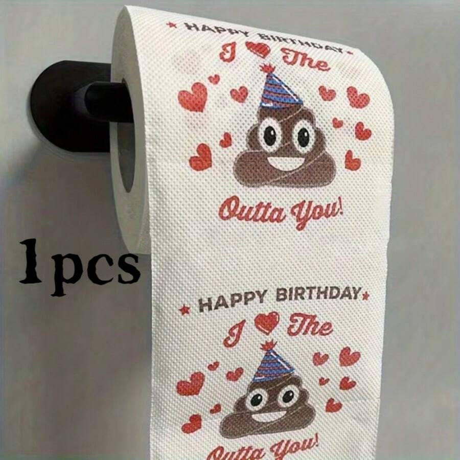 1pc, 50th Birthday Toilet Paper Roll - Funny Gift For Men And Women - Happy Birthday Decorations And Party Supplies