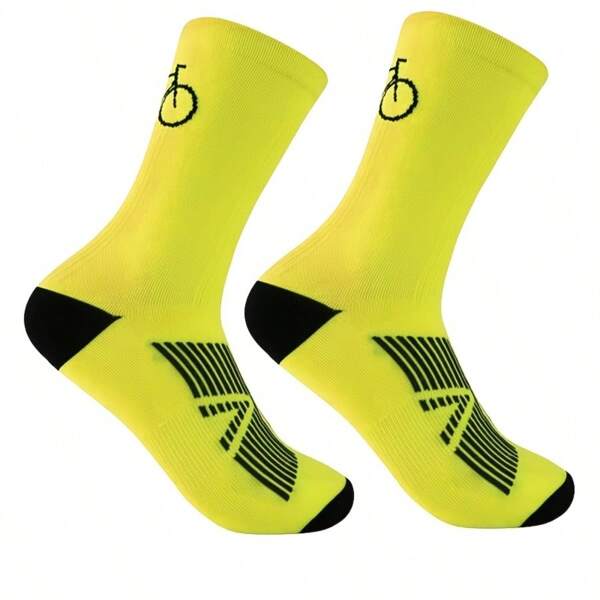 4 Pairs Of Men's And Women's Quick Dry Cycling Socks - Breathable, Non-Slip, Mid-Rise Athletic Socks For Running, Basketball, Soccer And Outdoor Fitness