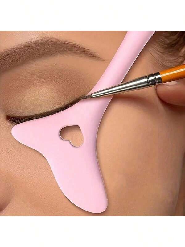 1pc This Multi-Functional Silicone Eyeliner Stencil Is A Precision Tool Designed For Flawless Eyeliner Application. Its Ergonomic Shape Fits Snugly Around The Eye, Providing A Guide To Create Sharp, Even Eyeliner Looks With Ease. Made From Soft Silicone, It's Gentle On The Skin And Reusable, Making It A Must-Have For Anyone Wanting To Master Perfect Eyeliner Without Smudges Or Uneven Lines.