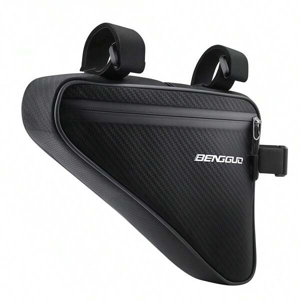 1 pièce Sac de rangement pour cadre de vélo, étanche, sacoche triangle pour vélo, accessoire de vélo pour ranger téléphone, portefeuille, clés, outils. Utilisable pour vélo de route et VTT