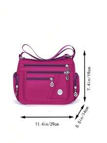 新款牛津布男士斜挎包，大容量斜挎包 - 彩色 - 查看 5