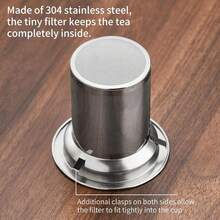 Glass Tea Cup With Infuser And Lid, 17.6oz/520ml Large Borosilicate Teacup,Tea Glass, Clear Mug For Loose Leaf Tea, Blooming Tea, Microwave & Dishwasher Safe - Tea Maker Gift For Birthday - Stainless steel - View 3