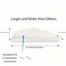 1/3 Repisa flotante de nube en miniatura | Estante de exhibición multifuncional de montaje en pared | 2 formas de montaje | Fácil instalación para decoración de habitación de bebé, sala de estar, dormitorio y baño