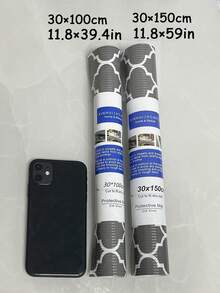 1卷清透防水墊，防滑廚房櫥櫃，架子，書桌襯墊 - 無色 - 查看 11