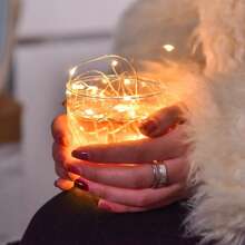 1/5 pezzi Luci a fata a LED, batteria a bottone (batterie incluse), luci a filo di rame in piccola scatola bianca, luci a filo di rame, lampade, luci LED, luce notturna, illuminazione, luce per libri, luci LED per camera, illuminazione decorativa per feste, camera da letto, giardino, feste, matrimoni, decorazione per stanza, decorazione per matrimoni, decorazione natalizia, luci da favola, alberi da giardino, Natale, decorazione per feste di matrimonio a filo di rame, decorazione di Ognissanti, decorazione natalizia
