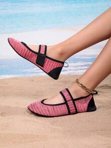 New Beach Shoes, Water Shoes, Non-Slip, Water Socks, Swimming Shoes, Breathable, Running, Soft Shoes, Black, Fashion , Quiet, Exercise, Yoga Socks Shoes - Hot Pink - View 5