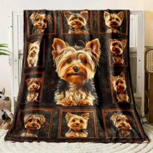 Yorkipoo Hochauflösende Bedruckte Flanelldecke - Geeignet für Wohnmobil, Reisen, Camping und Heimdekoration - Weich, leicht, vielseitig - Passend für alle Jahreszeiten