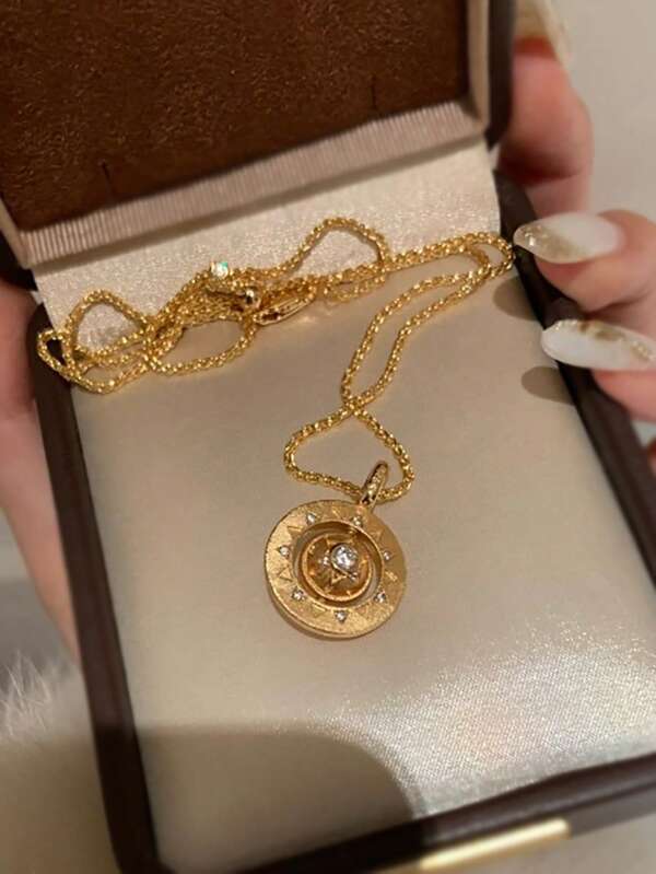 2 pièces, parure de bijoux vintage avec collier et bracelet à perles tournantes, sertie de petites pierres de zircone. Convient pour le port quotidien, les fêtes, les mariages, en cadeau pour les femmes