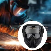 Automatic Dimming Full Face Welding Mask With Thermal Imaging Function, Split Breathable Design, High Temperature Resistance And Anti Glare Protection, Suitable For Industrial Auto Repair Welding Equipment