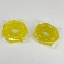 One Week 7 Corner Medicine Box Round 7-Grid Carry One Week Small Medicine Box Mini 7-Day Portable Medicine Jewelry Box - Multicolor - View 7