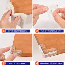 4/6/8/10/12/14/16/20/22/24个装儿童安全护角 - 硅胶边垫，家具保护套，适用于桌子、椅子、床 - 透明设计，节日礼物，预防伤害，无缝贴合，持久耐用