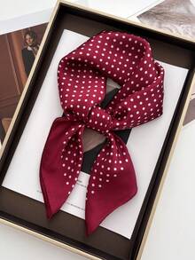 1 chiếc khăn lụa in họa tiết giả, khăn quàng cổ đa năng thời trang dùng hàng ngày cho trang phục - Nhiều màu - Xem 1