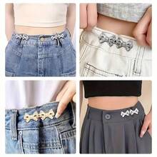 2/4/12 对可拆卸可调节带扣腰夹，适用于裤子/裙子，时尚装饰，防止暴露，适合夏季日常休闲使用，是节日的理想礼物