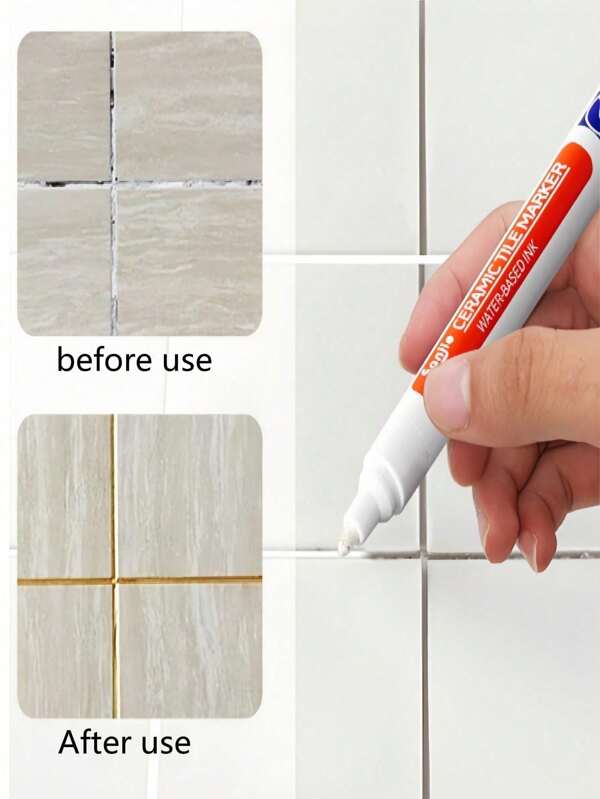 Stylo pour coulis de carrelage en porcelaine, nettoyant pour fissures de carrelage de salle de bain et de cuisine, réparation de carrelage imperméable et anti-moisissure