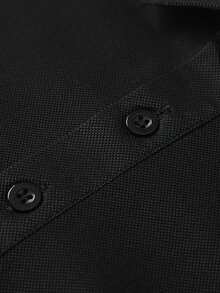 3pcs Men's Polo Shirts Short Sleeve Quick Dry Outdoor Business Casual Breathable T-Shirts - Black - View 3