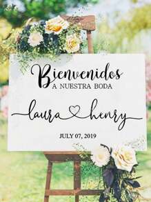 1pc Unfinished Transparent Acrylic Blank Wedding Sign Board - Suitable For All Seasons, DIY Crafts And Decorations, House Number Plates And Labels, Home Decor, Holiday Gifts. Can Be Used For Painting, Architectural Models And Dyeing, Party Signage. Transparent Acrylic Board For Wedding Birthday Party Directions (Stand Not Included)