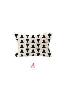 1/2/4 Fundas decorativas de cojín geométricas - Funda de cojín rectangular con patrón moderno para sofá, cama, hogar, exterior, coche (una sola cara, sin relleno de cojín), decoración de otoño, decoración de sala