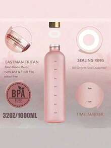 1 个大容量 1000ml 磨砂水瓶，刻度水杯，便携式防漏运动水杯，适合户外露营、驾驶、骑行 - 彩色 - 查看 3