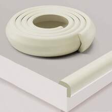 1件防撞条2米L型桌角保护垫保险杠安全软床边贴适用于婴儿童宝宝洗澡家庭装饰礼物 - 白色 - 查看 18