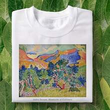 Andre Derain, Mountains At Collioure T-Shirt  Vintage Art, Abstract Painting , Henri Matisse, Minimalist, Art Lovers, Pastel T-Shirt220G Pure Cotton T-Shirt - Comfort All Day Long, The Perfect Birthday Gift, An I Choice For And Family  Tops For Wo Vintage Clothes Wo Clothes Wo Vintage Wo Tops Mujer Cute Tops Wo Cotton Wo Clog Halloween Camisas Summer Clothes Wo Casual Punk Western Tops Wo Fourth Of July Outfit Kpop Cowboy Outfits For Wo Ry Ropa 100% Cotton Y2k Ing Cute Gothic Wo Clothes Black And White Top Vintage Tops Cloth For Wo White Goth Inawly Retro Clothes For Wo Korean Fashion Wo Camisas Para Mujer - White - View 1