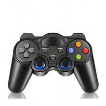 Multifunctional 2.4G Bluetooth Wireless Controller With Cell Phone Holder – Compatible With Android, IOS, Switch, P4, PC And More - Black - View 1
