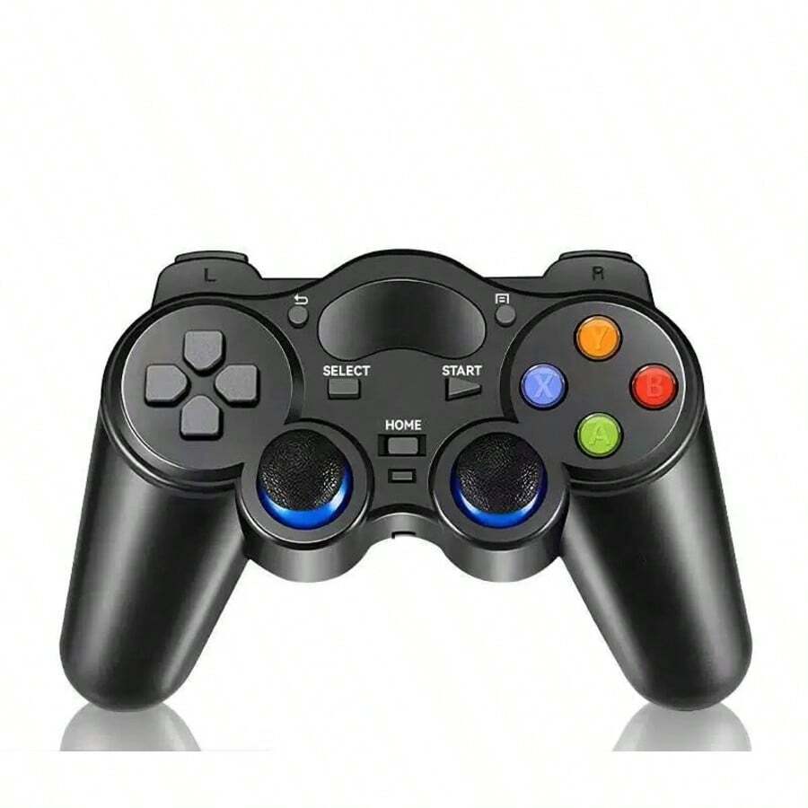 Multifunctional 2.4G Bluetooth Wireless Controller With Cell Phone Holder – Compatible With Android, IOS, Switch, P4, PC And More - Black - View 1