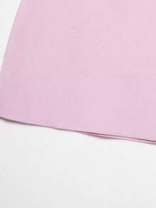 DEEKA Spring/Summer New Fashion Women Casual Simple Versatile Short Sleeve Knit Top And Mini Skirt Set - Pink - View 11