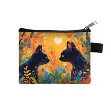 可爱猫咪迷你钱包，精致独特零钱包，拉链零钱包，便携式口袋钱包，钥匙扣钱包，迷你钱包，零钱包，小型现金和信用卡收纳包，适合旅行、日常购物、返校必备，送给老师和朋友的礼物 - 黃色 - 查看 8