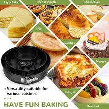 Detachable Round Cake Mold Set (4-11 Inches, Approx. 10.2-28 Cm), Removable For Easy Cleaning, Non-Stick Cheesecake Pan, Round Spring Cake Tin Set, Suitable For Cheesecake, Cheese Cake Baking, Multiple Sizes, Household Essential