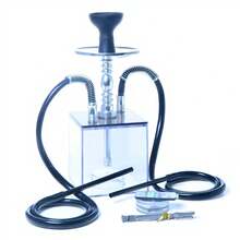 1pc Acrylic Dual Hookah Shisha Set, Arabic Style Plastic Hookah Pipe With Dual Hoses - one-size - View 2