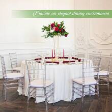 6 Pack White Round Tablecloths For 4FT / 6FT / 8FT Tables – 60", 90", 120" Polyester Round Table Cloths, Stain & Wrinkle Resistant, Washable Fabric Table Covers For Wedding, Party, Dining, Banquet & Event Decor - trắng - Xem 4
