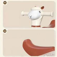 Kinder Laufrad Alpaka 4-Rad Balancierwagen, Lauflernrad für Kleinkinder 1-3 Jahre Laufhilfe