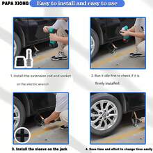 1/2pcs Scissor Jack Wrench, Household Car Repair Tool, Scissor Jack Tire Replacement Wrench, Men's Tool, Christmas Gift - Multicolor - View 7