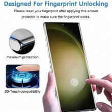 kamyuurs 3 pezzi di pellicole protettive in vetro temperato curvo a copertura completa compatibili con Galaxy S25/S24/S23/S22/21/S20 Ultra, compatibili anche con S8, S8+, S9, S9+, S10, S10+, Note10, Note 20 Ultra. Caratteristiche: durezza 3D, resistenza alle impronte digitali, protezione anti-graffio, facile installazione, applicazione senza bolle, compatibilità con le custodie per telefono.