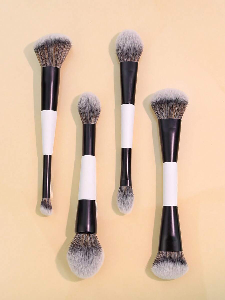 Bộ 4 cọ trang điểm hai đầu đa năng, dùng để tán kem nền, má hồng, phấn phủ, highlight, tạo khối và che khuyết điểm, dành cho nữ giới. Bộ cọ trang điểm, bộ dụng cụ trang điểm, bộ trang điểm hoàn chỉnh, bộ cọ trang điểm, bộ trang điểm đầy đủ, bộ quà tặng trang điểm, quà tặng kèm, cọ trang điểm chuyên nghiệp, bộ trang điểm hoàn chỉnh. - trắng - Xem 1