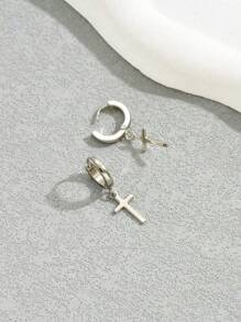 1 paire de boucles d'oreilles de mode décontractées et classiques, à design croisé de haute qualité, personnalisées pour femmes