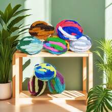 80g特粗手纺毛线DIY编织材料床栏改造防撞扶手毛绒套冬季保暖缠绕毛线绳可爱装饰防撞保护套