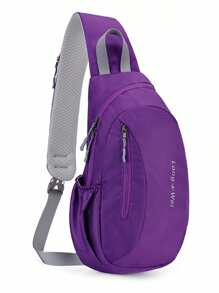 1 pieza Mochila de nailon, bolsa deportiva y de ocio para exteriores, bolsa de pecho para ciclismo, riñonera multiusos de gran capacidad y peso ligero, bolsa de mensajero impermeable para viajes