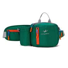 1 pieza Mochila de nailon, bolsa de cintura multifuncional para exteriores, bolsa para botella de agua deportiva, bolsa ligera para teléfono, bolsa de pecho unisex para senderismo