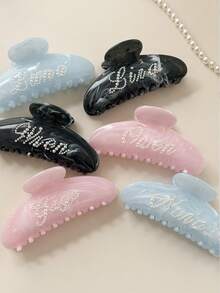 OUSEON Semi-Circular Custom Text Hair Claw Clip - Laser Engraved Hair Accessories With 4 Colors, Personalized Non-Slip Grip Gift For Best Friends Women Teens, ,Colorful,Cute,Adorable,Funny,Kawaii,Y2K,Stylish,Unisex,Casual,Custom,Personalized,Unique,Customized,Ideal Gifts For Him,Ideal Gifts For Her,Her,Boyfriend,Girlfriend,Family,Friends,Apparel Accessories,Halloween Edit,Freshman, Sophomore, Underclassmen,Vacay Vibe Au