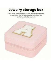 1 pièce Boîte de rangement à bijoux de voyage, cadeau pour femme, mini organiseur à bijoux, support pour colliers et boucles d'oreilles avec miroir, rose, accessoires de voyage essentiels, cadeau pour la fête des mères, pour les vacances à la plage, la collection de salle de bain, la collection de chambre à coucher, cadeau pour la fête des pères