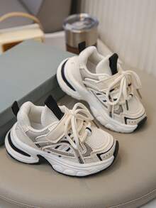 1Pair Spring And Autumn 2025 New Baby Shoes, Children's Sports Shoes, Breathable Boys' Running Shoes, Ultra Light, Suitable For 1-3 Years Old Back To School - Black - View 6